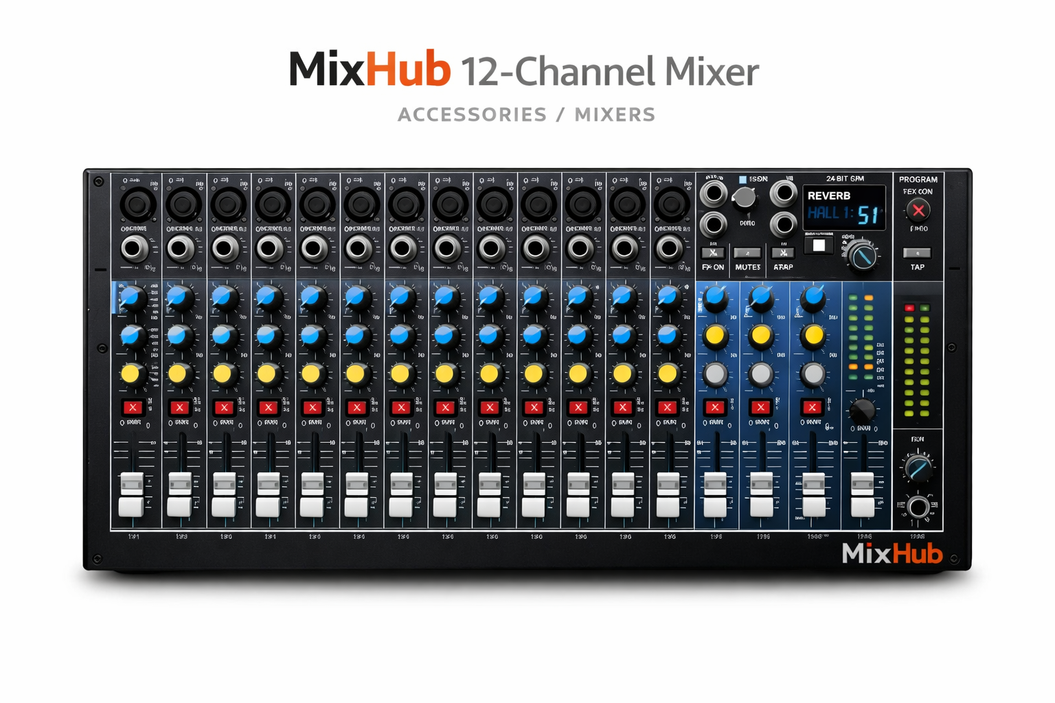 MixHub 12-Channel Mixer